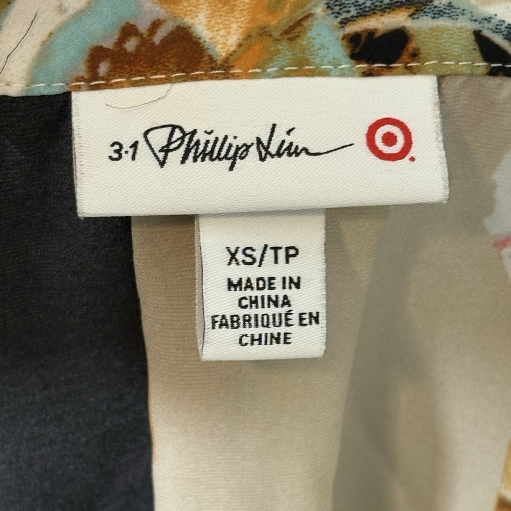 3.1 Phillip Lim for Target Womens XS Blouse Floral Mixed Print Long Sleeve - Picture 9 of 11